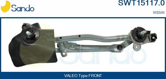 Sando SWT15117.0 - Tiranteria tergicristallo www.autoricambi360.it