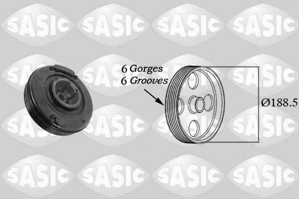 Sasic 9001807 - Puleggia cinghia, Albero a gomiti www.autoricambi360.it