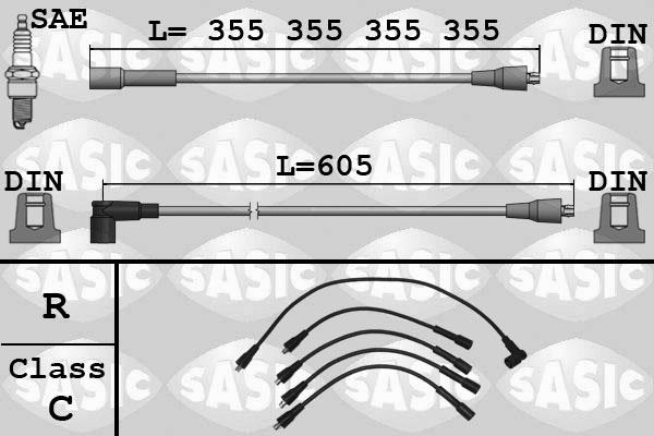 Sasic 9284017 - Kit cavi accensione www.autoricambi360.it