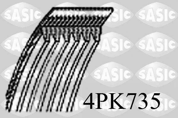 Sasic 4PK735 - Cinghia Poly-V www.autoricambi360.it