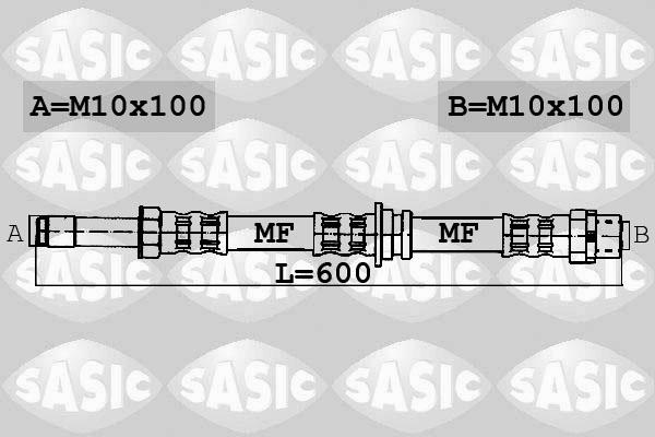 Sasic 6606095 - Flessibile del freno www.autoricambi360.it