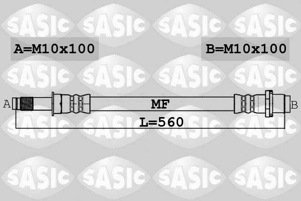 Sasic 6606241 - Flessibile del freno www.autoricambi360.it