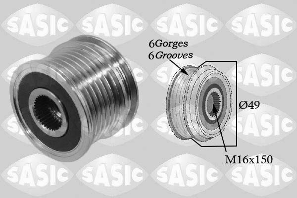 Sasic 1676008 - Puleggia cinghia, Alternatore www.autoricambi360.it