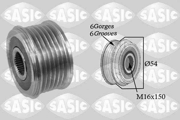 Sasic 1676011 - Puleggia cinghia, Alternatore www.autoricambi360.it