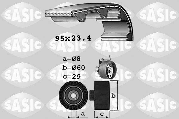 Sasic 1754009 - Kit cinghie dentate www.autoricambi360.it