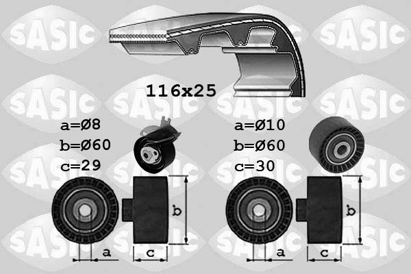 Sasic 1750039 - Kit cinghie dentate www.autoricambi360.it