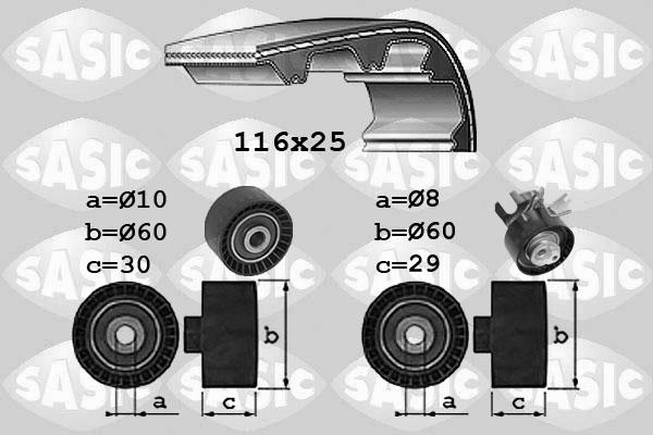 Sasic 1750034 - Kit cinghie dentate www.autoricambi360.it