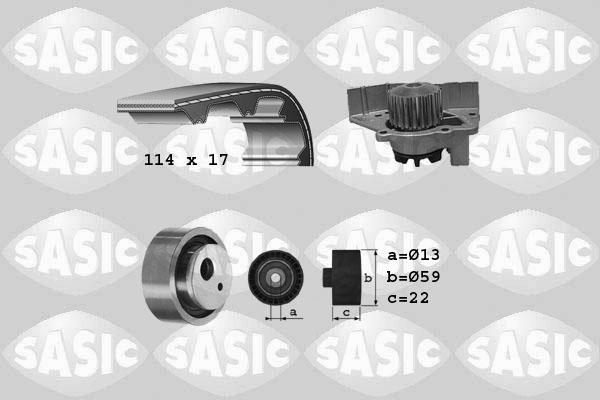 Sasic 3900036 - Pompa acqua + Kit cinghie dentate www.autoricambi360.it