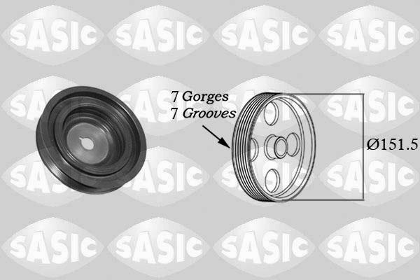 Sasic 2154022 - Puleggia cinghia, Albero a gomiti www.autoricambi360.it