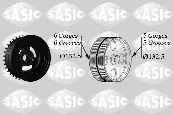 Sasic 2156068 - Puleggia cinghia, Albero a gomiti www.autoricambi360.it