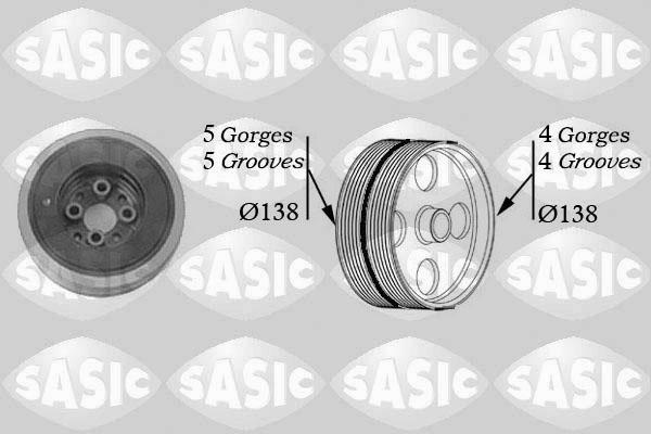 Sasic 2156004 - Puleggia cinghia, Albero a gomiti www.autoricambi360.it