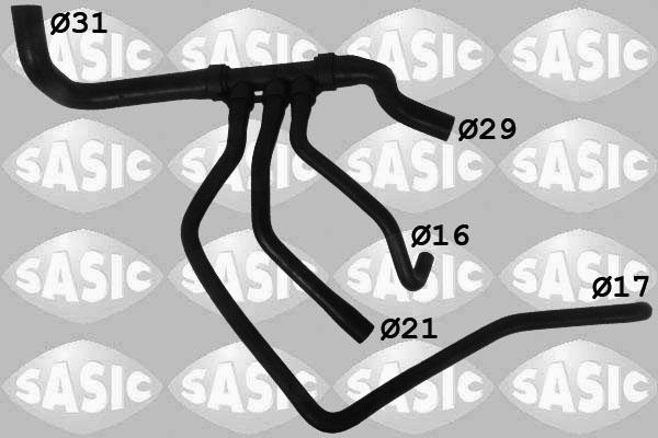 Sasic SWH4329 - Flessibile radiatore www.autoricambi360.it