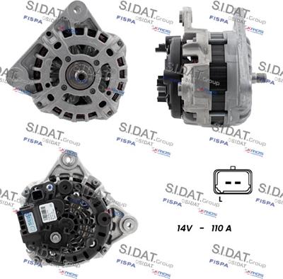 Sidat A12BH0043 - Alternatore www.autoricambi360.it