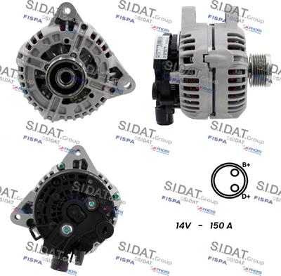 Sidat A12BH0076A2 - Alternatore www.autoricambi360.it