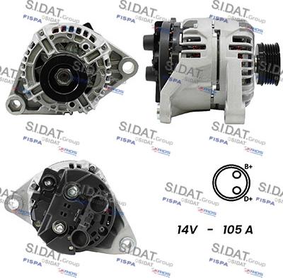 Sidat A12BH0191A2 - Alternatore www.autoricambi360.it