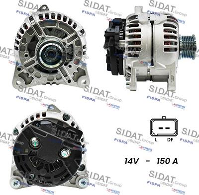 Sidat A12BH0145A2 - Alternatore www.autoricambi360.it