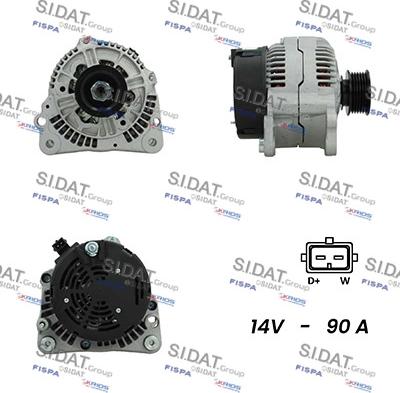Sidat A12BH0184A2 - Alternatore www.autoricambi360.it