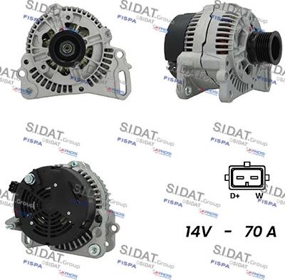Sidat A12BH0833A2 - Alternatore www.autoricambi360.it