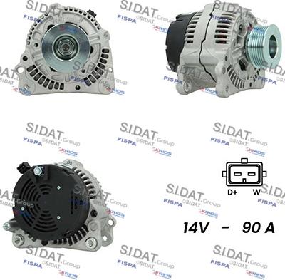 Sidat A12BH0837A2 - Alternatore www.autoricambi360.it
