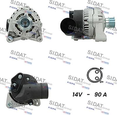 Sidat A12BH0380A2 - Alternatore www.autoricambi360.it