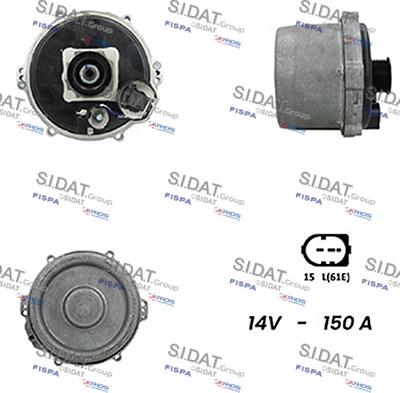 Sidat A12BH0378A2 - Alternatore www.autoricambi360.it