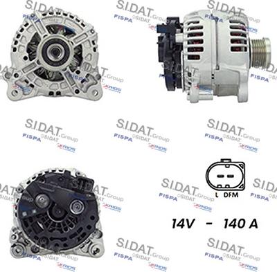 Sidat A12BH0255A2 - Alternatore www.autoricambi360.it