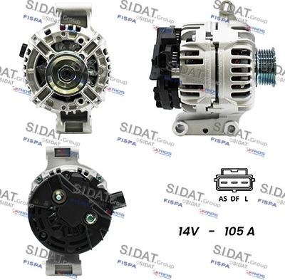 Sidat A12BH0205A2 - Alternatore www.autoricambi360.it