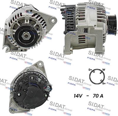 Sidat A12BH0799A2 - Alternatore www.autoricambi360.it