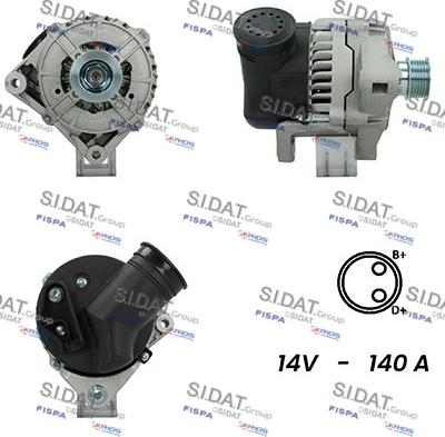 Sidat A12BH0763A2 - Alternatore www.autoricambi360.it