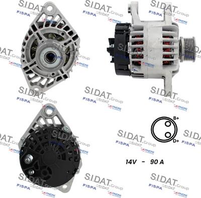 Sidat A12DE1142A2 - Alternatore www.autoricambi360.it