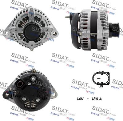 Sidat A12DE1333 - Alternatore www.autoricambi360.it