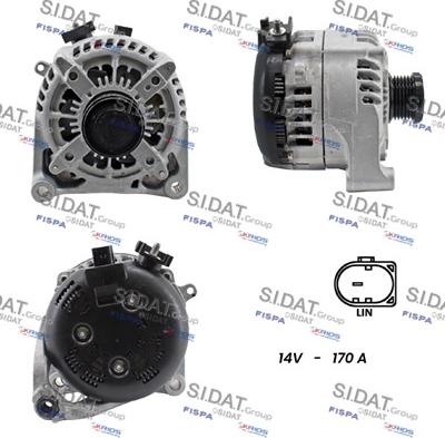 Sidat A12DE1238 - Alternatore www.autoricambi360.it