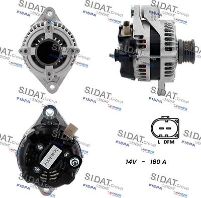 Sidat A12DE1221A2 - Alternatore www.autoricambi360.it