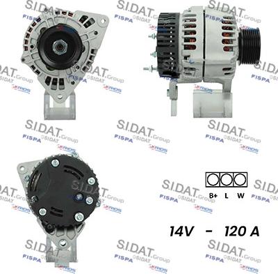 Sidat A12ML0318A2 - Alternatore www.autoricambi360.it