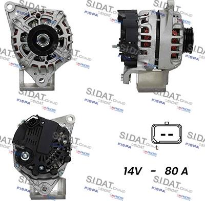 Sidat A12VA0477A2 - Alternatore www.autoricambi360.it