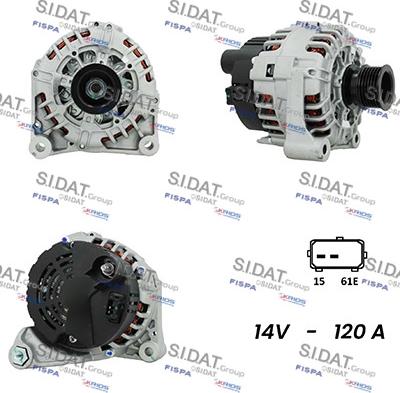 Sidat A12VA0505 - Alternatore www.autoricambi360.it
