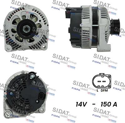 Sidat A12VA0507 - Alternatore www.autoricambi360.it