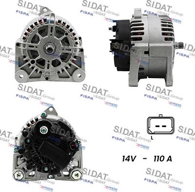 Sidat A12VA0043A2 - Alternatore www.autoricambi360.it