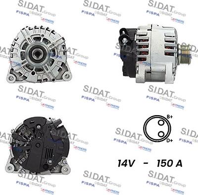 Sidat A12VA0076A2 - Alternatore www.autoricambi360.it