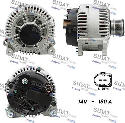 Sidat A12VA0185 - Alternatore www.autoricambi360.it