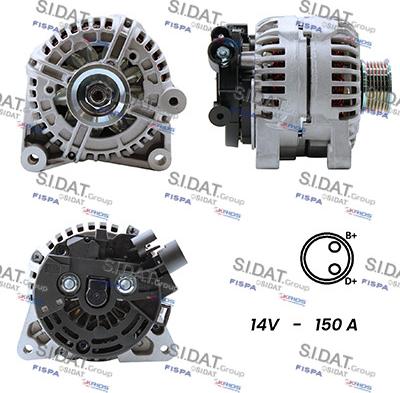 Sidat A12VA0180A2 - Alternatore www.autoricambi360.it