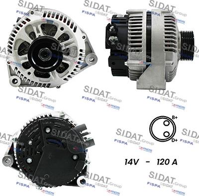 Sidat A12VA0802A2 - Alternatore www.autoricambi360.it