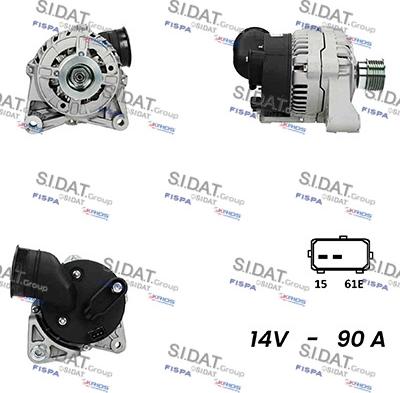 Sidat A12VA0382A2 - Alternatore www.autoricambi360.it