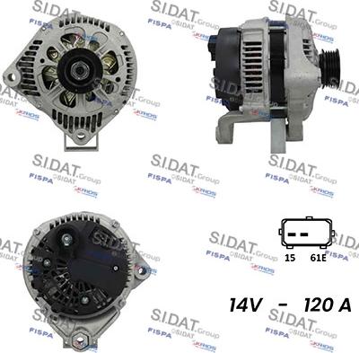 Sidat A12VA0333A2 - Alternatore www.autoricambi360.it