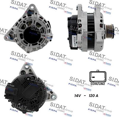 Sidat A12VA1407A2 - Alternatore www.autoricambi360.it