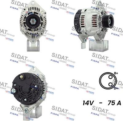 Sidat A12VA1008A2 - Alternatore www.autoricambi360.it