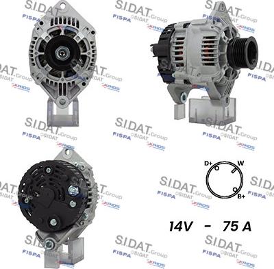 Sidat A12VA1022A2 - Alternatore www.autoricambi360.it