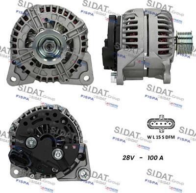 Sidat A24BH0096 - Alternatore www.autoricambi360.it