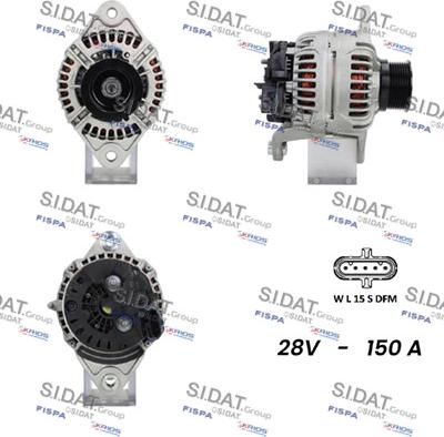 Sidat A24BH0091 - Alternatore www.autoricambi360.it