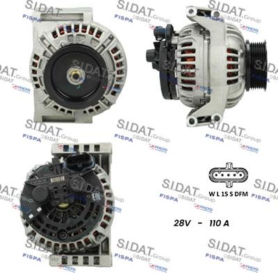 Sidat A24BH0098 - Alternatore www.autoricambi360.it